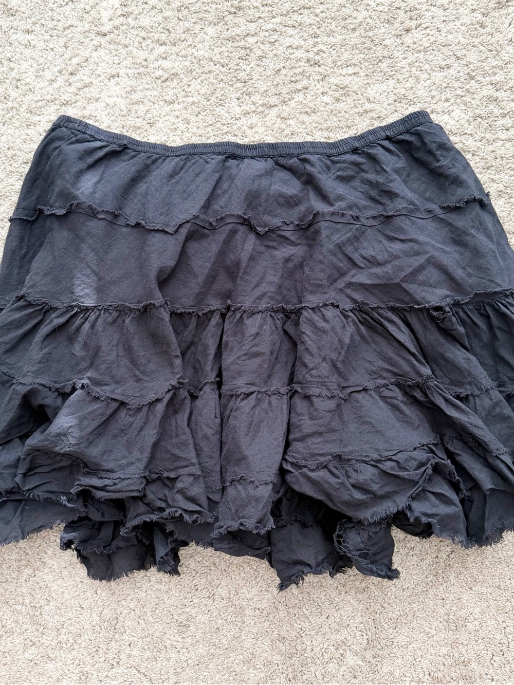 Women's Black Tiered Mini Skirt - Casual Ruffle Style great costume skirt